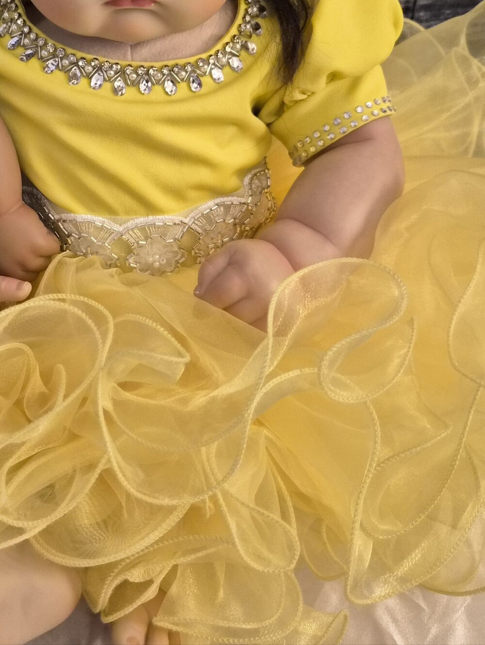 Yellow Ruffled Princess Dress